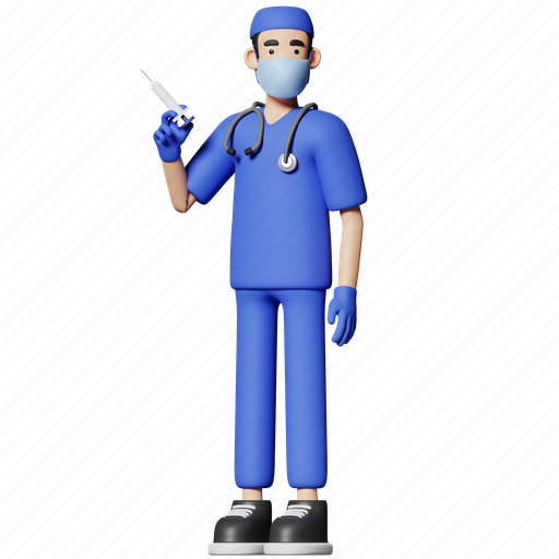 Surgeon, surgery, operation, doctor, nurse, job profession, worker 3D illustration - Download on Iconfinder