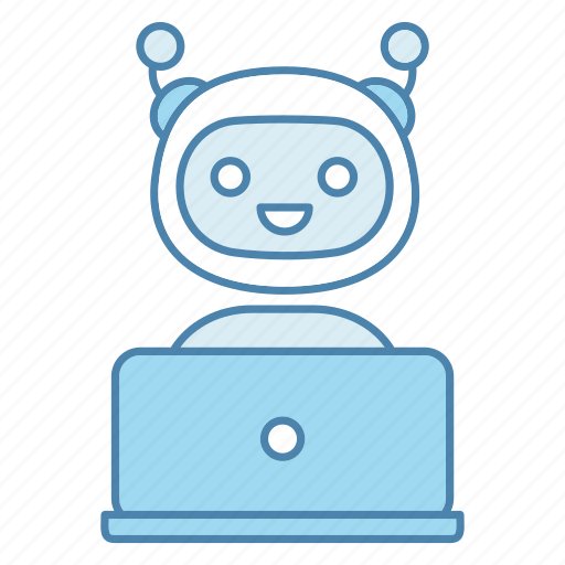 Chatbot, chatterbot, laptop, online, support, talkbot, virtual assistant icon - Download on Iconfinder