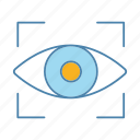 biometric, eye, optical, recognition, retina, scan, technology