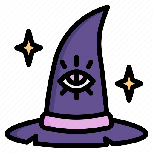 Witch, hat, cap, evil, eye, magic, wizard icon - Download on Iconfinder