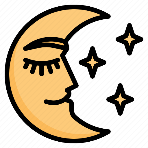 Crescent, moon, face, lunar, astrology, universe icon - Download on Iconfinder