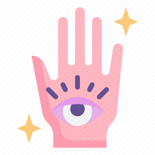 Hamsa, hand, boho, magic, bohemian, evil, eye icon - Download on Iconfinder