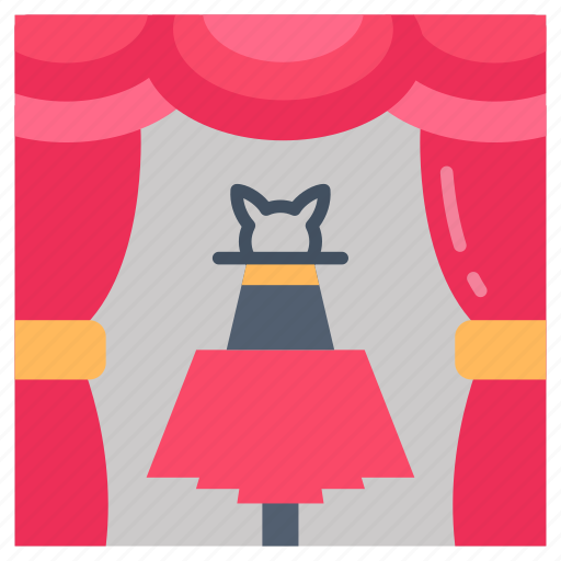 Stage, platform, magic, show, program, table, curtains icon - Download on Iconfinder