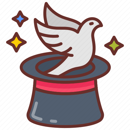 Pigeon, bird, magic, show, fool, trick, illusion icon - Download on Iconfinder