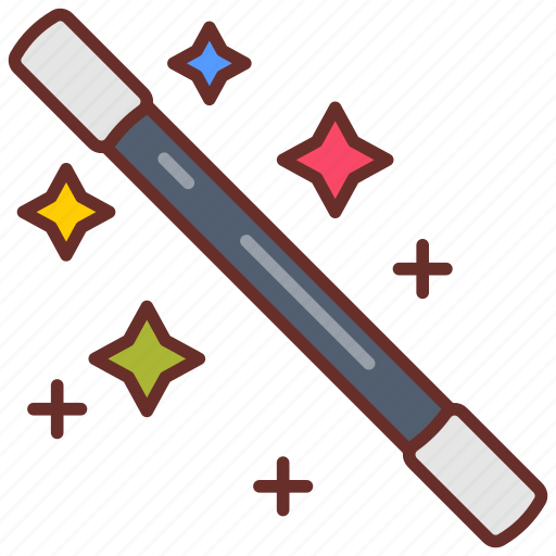 Magic, wand, rod, stick, swizzle, trick, funtime icon - Download on Iconfinder