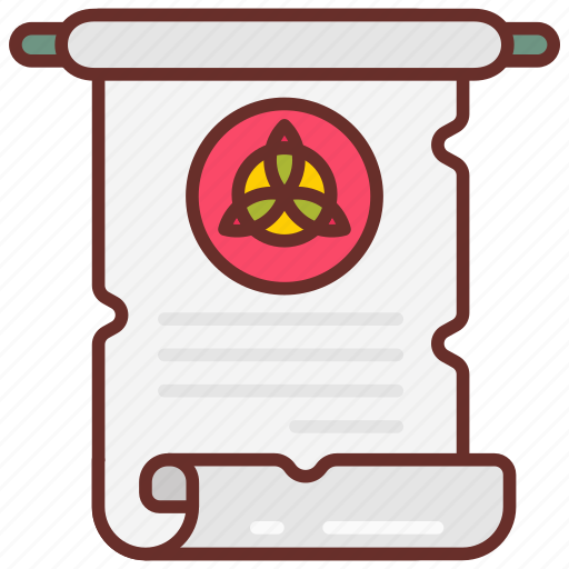 Magic, scroll, ancient, paper, manuscript, spellcraft icon - Download on Iconfinder