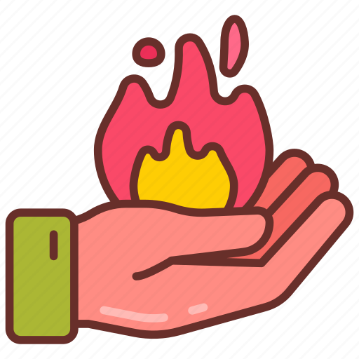 Hand, fire, trick, scam, magic, sight, illusion icon - Download on Iconfinder