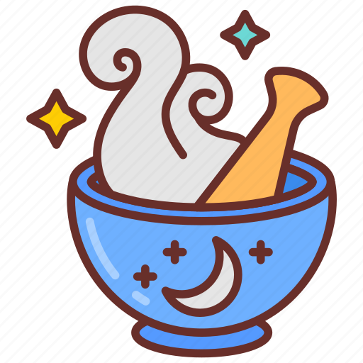 Magic, mortar, potion, bowl, stone, kitchenware, medicine icon - Download on Iconfinder