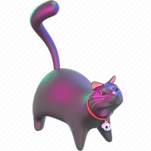 Cat, black, cartoon, halloween, pet, animal, kitten icon - Download on Iconfinder