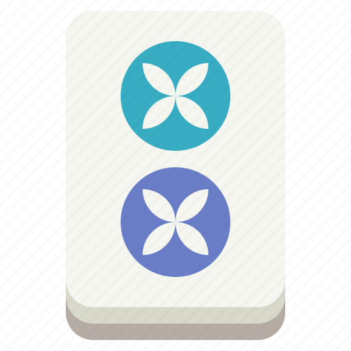 Gambling, luck, mahjong, majiang, two icon - Download on Iconfinder