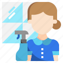clean, window, cleaning, service, housekeeping, glass, woman, people
