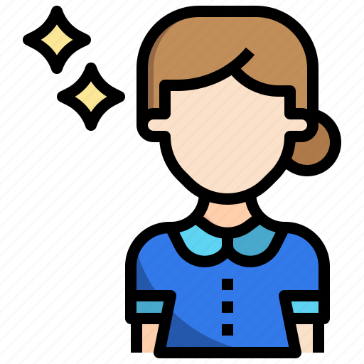 Housekeeper, cleaning, staff, professions, jobs, maid icon - Download on Iconfinder