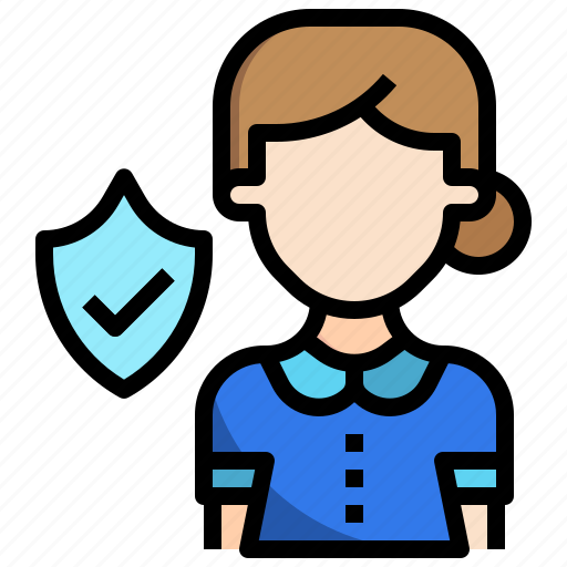 Safety, security, guarantee, shield, check, maid icon - Download on Iconfinder