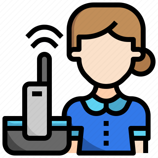 Telephone, good, service, positive, person icon - Download on Iconfinder