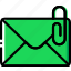 attache, envelope, letter, mail, message 