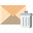 delete, envelope, letter, mail, message