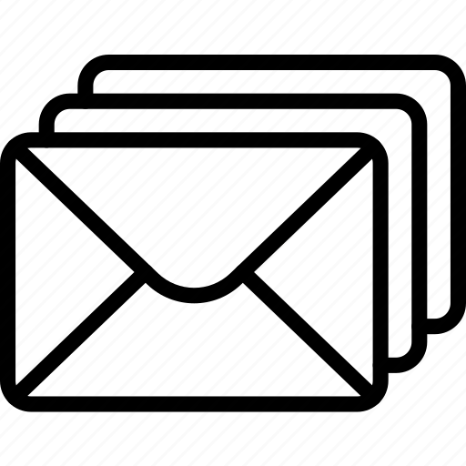 Envelope, envelopes, letter, mail, message, stacked icon - Download on Iconfinder