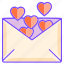 envelope, hearts, letter, love, love letter, favorite, romance, valentine 