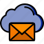 cloud, envelope, letter, mail, message 