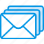 envelope, envelopes, letter, mail, message, stacked 