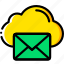 cloud, envelope, letter, mail, message 