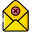 envelope, failure, letter, mail, message 