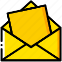 envelope, letter, mail, message, open