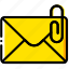 attache, envelope, letter, mail, message 