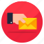 giving letter, email, correspondence, letter, envelope 