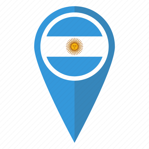 Argentina, flag, map, pin icon - Download on Iconfinder