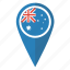 australia, flag, map, pin 