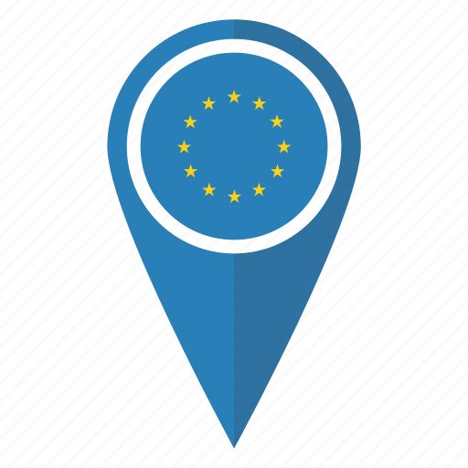 Flag, pin, european union, map icon - Download on Iconfinder