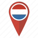 flag, map, netherlands, pin