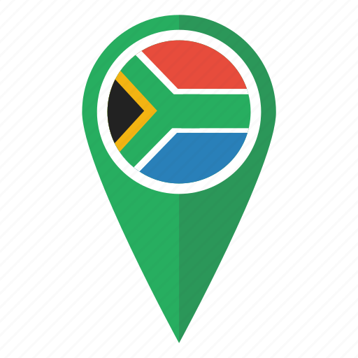 Flag, map, pin, south africa icon - Download on Iconfinder