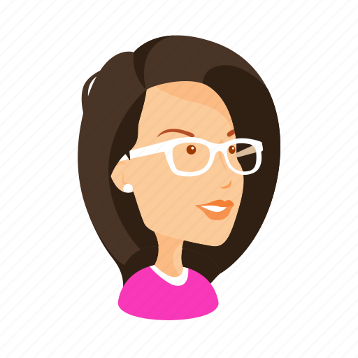 Avatars, character, female, glasses, people, portrait, profile icon - Download on Iconfinder
