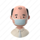 avatars, accounts, man, male, people, person, bald, balding, face, mask, tie, shirt 