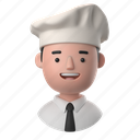 avatars, accounts, man, male, people, person, chef, hat, cook, occupation, tie, shirt 