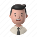 avatars, accounts, man, male, people, person, hairstyle, shirt, tie, formal, office 