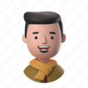avatars, accounts, man, male, people, person, scarf