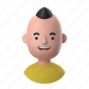 avatars, accounts, man, male, people, person, sweater, mowhawk, hairstyle 