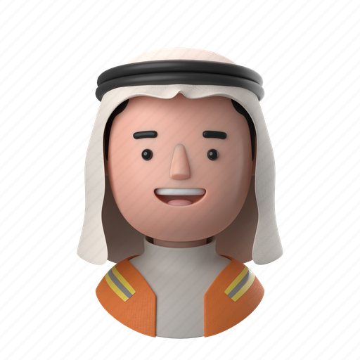 Avatars, accounts, man, male, people, person, arabian 3D illustration - Download on Iconfinder