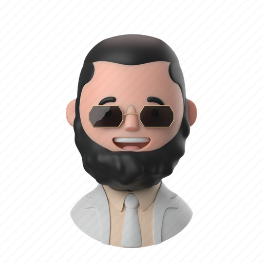 Avatars, accounts, man, male, people, person, beard 3D illustration - Download on Iconfinder