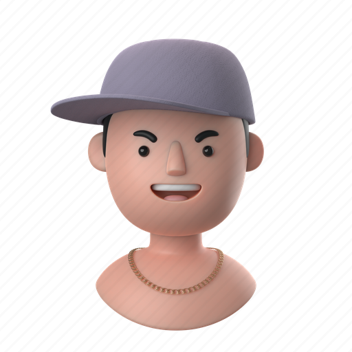 Avatars, accounts, man, male, people, person, cap 3D illustration - Download on Iconfinder