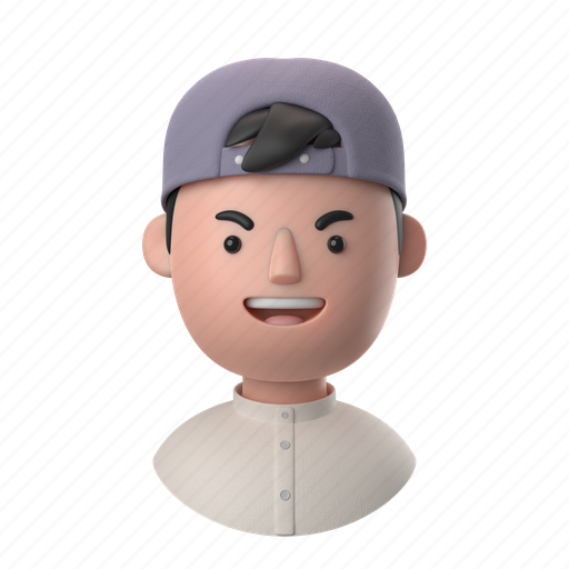 Avatars, accounts, man, male, people, person, cap 3D illustration - Download on Iconfinder