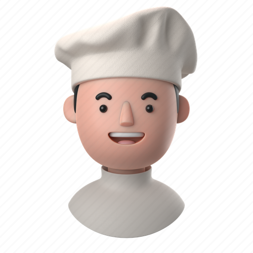 Avatars, accounts, man, male, people, person, chef 3D illustration - Download on Iconfinder