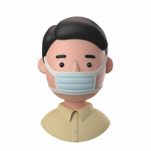 Avatars, accounts, man, male, people, person, face 3D illustration - Download on Iconfinder