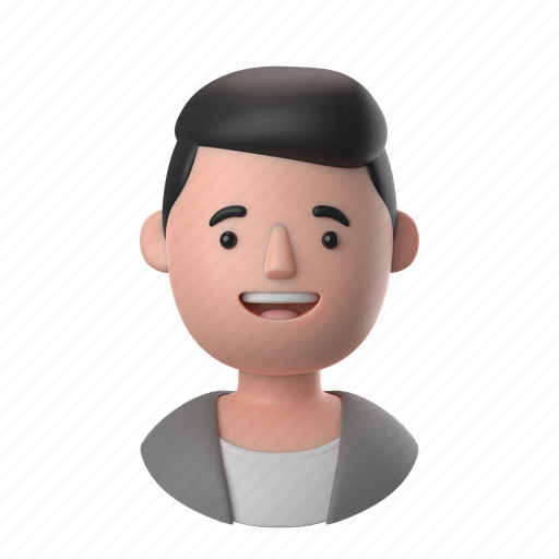 Avatars, accounts, man, male, people, person, hairstyle 3D illustration - Download on Iconfinder