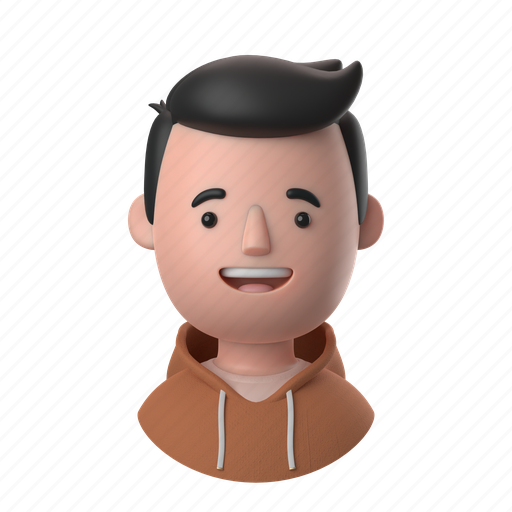 Avatars, accounts, man, male, people, person, hoodie 3D illustration - Download on Iconfinder