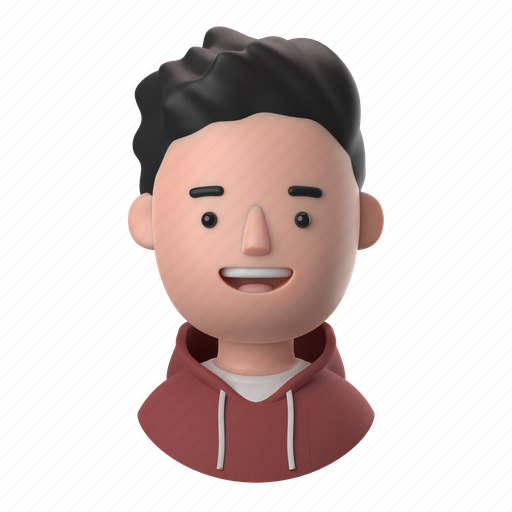 Avatars, accounts, man, male, people, person, hoodie 3D illustration - Download on Iconfinder