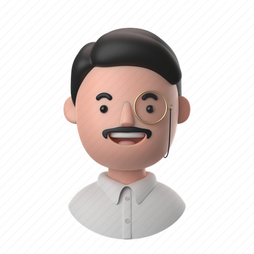 Avatars, accounts, man, male, people, person, moustache 3D illustration - Download on Iconfinder